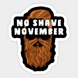 No Shave November | Let Those Glorious Locks Flow Sticker